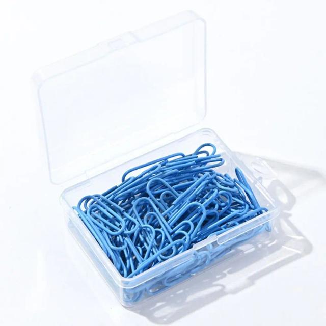 Conjunto de 50 Clips de Papel de Metal Coloridos para Encadernação e Organização de Escrita