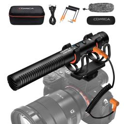 Comica-Microfone de espingarda profissional, CVM-VM20, super cardióide, vídeo com montagem de choque, para smartphone, câmera DSLR - Image 1