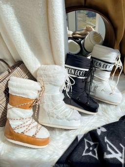 Botas de Neve de Inverno com Sola ssa, Cano Longo, Sapatos de Esqui Quentes Antiderrapantes, Botas de Neve Fenas 2025 ... - Image 2