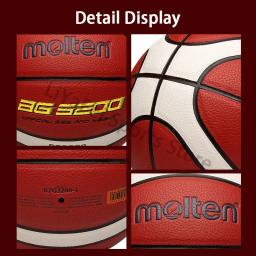 Bolas de treinamento de basquete derretidas para homens, Soft Touch Match, basquete padrão, ao ar livre, interior, novos, presentes grátis, tamanho 7, BG3200, 2023 - Image 5