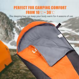 Lixada saco de dormir portátil para adultos 4-season inverno acampamento quente saco de dormir à prova dwaterproof água para acampamento ao ar livre caminhadas viagem - Image 6