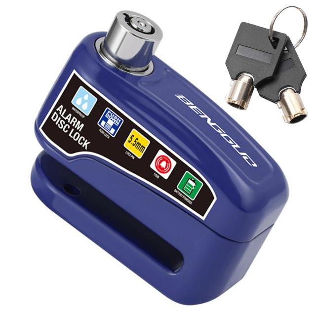 Cadeado de Freio de Disco Elétrico para Bicicletas e Motocicletas em Alumínio Antirroubo