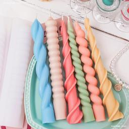 Silicone Vela Fazendo Suprimentos Conjunto De Ferramentas, Abrir E Fechar Molde, Forma De Torção Espiral, Molde De Vela Longa, Cera De Igreja, Presente De Casamento, Decoração De Casa - Image 1
