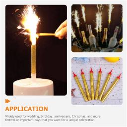 King Of Sparklers-Velas espumantes embrulhadas douradas, vela para aniversário, casamento, aniversário, festa de halloween, pacote de 6 - Image 3