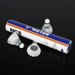 Ncs som de carbono artificial12 peças/tubo petecas de badminton vôo de badminton bola de jogo estável e durável - Image 2