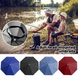 Guarda-chuva portátil ao ar livre chapéu boné dobrável feminino masculino guarda-chuva pesca caminhadas golfe praia headwear guarda-chuva handsfree - Image 4