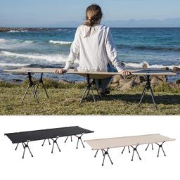 Pesado leve dobrável acampamento cama altura ajustável aumentando cama dobrável caminhadas acampamento viagem cama saco de dormir - Image 1