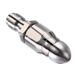 Aço inoxidável Lavadora de Pressão, Tubo Jetter Spray, Quick Plug, Dreno Mangueira Bico, Voltar Resistência ao Desgaste, Esgoto Limpeza, 1/4" - Image 2