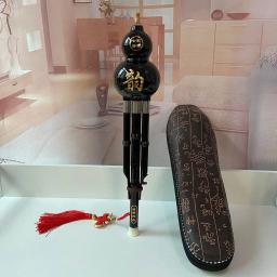 Hulusi-Flauta Chinesa com Bolsa De Armazenamento, Instrumento Musical Étnico Artesanal, Instrumento de Sopro, Bambu para Iniciantes e Estudantes, Presente - Image 5