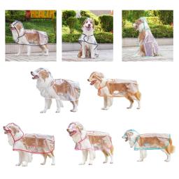 Casaco chuva para cães à prova d'água, casaco com capuz, ponchos, capa chuva com acabamento cores brilhantes B03E - Image 1