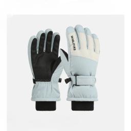 Inverno crianças moda quente luvas de esqui inverno ciclismo dedo cheio anti frio esportes luvas de pelúcia para meninos e meninas - Image 6
