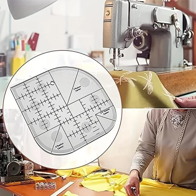 Kit Criativo de Costura: Régua Quilting e Faca de Canto Acrílica para Projetos DIY