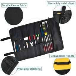 Bolsa de ferramentas multifunções, Bolsas de ferramentas, Oxford Cloth, Folding Wrench Bag, Handheld Tool Roll Storage, Estojo portátil, Ferramentas Pouch - Image 6