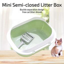 Open Top Pet Litter Box, Bandeja Bedpan, Grande Espaço, Fácil de Limpar, Recipiente De Areia Do Banheiro, Pequeno e Grande Gato, Gatinho e Gatos - Image 1