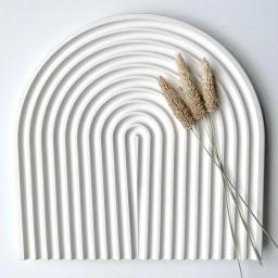 U Em Forma De Arco Bandeja De Gesso Molde DIY Handmade Wave Board Base Arch Coaster Esteira De Armazenamento De Jóias Silicone Molde Casa Decorações - Image 2