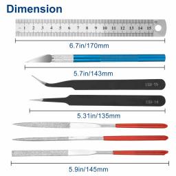 Kit de ferramentas profissional Hobby Building Modelo de ferramentas básicas, Craft Set para Model Building, DIY Modeler, 24pcs - Image 2