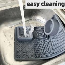 Multifunções Pet Alimentador Tigelas com Ventosas para Alívio da Ansiedade, Dog Lambing Mat, Cat Water Drinking, Comer comida - Image 4