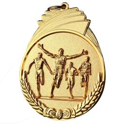 Medalhas de Bronze Prata ouro 1st 2nd 3rd Marathon Sports Awards Troféu Antigo Brilhante Anexado Fita Azul Branca Vermelha do Presente Da Lembrança - Image 6