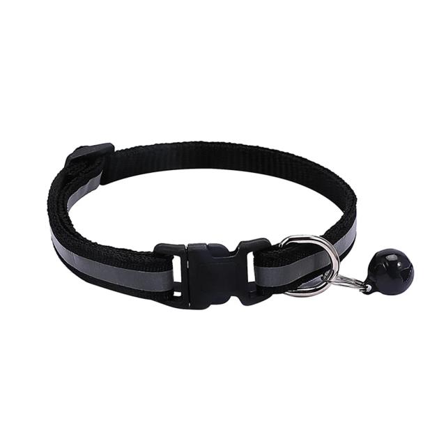 Colar Personalizado de Nylon para Gatos com Sino - Leve, Reflexivo e Resistente para Gatinhos Machos e Fêmeas