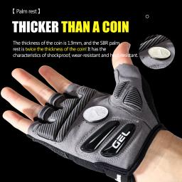 Novo Meio-Dedo Homens E Mulheres Ciclismo Luvas Silicone Líquido Absorvente de Choque Respirável Sports Bike Fitness Luvas - Image 5