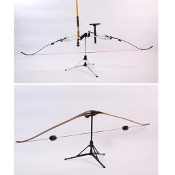 Tiro com arco dobrável automático suporte de aço inoxidável resistente para arco recurvo longbow takedown arco - Image 5