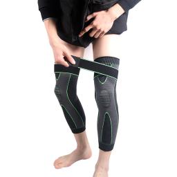 Joelheiras de Compressão para Esporte, Longa Brace Nylon, Anti Slip Gel, Atadura Elástica, Protetor de Manga, Alongar Suporte Stripe, 1Pc - Image 2