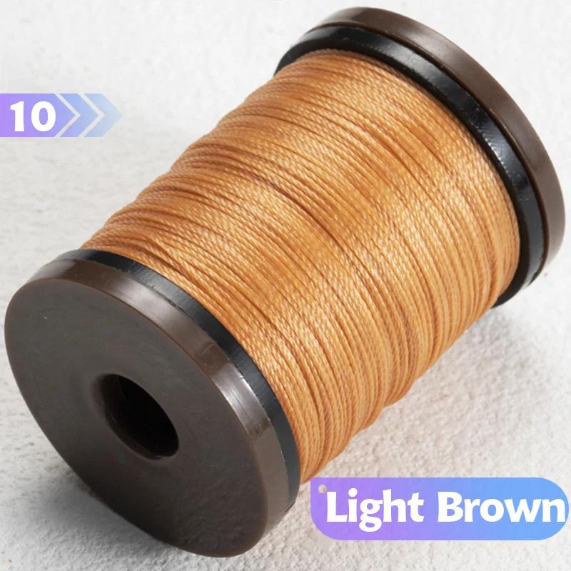 Couro artesanal Sewing Wax Thread, poliéster corda trançada, de alta resistência para pulseiras, Decore Round Encerado Threads, 0.4-0.8mm - Image 1