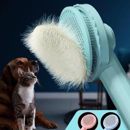 Gato Escova Pet Grooming Escova para Gatos Remover Cabelos Pet Cat Hair Remover Animais de estimação Depilação Pente Puppy Kitten Grooming Acessórios - Image 1