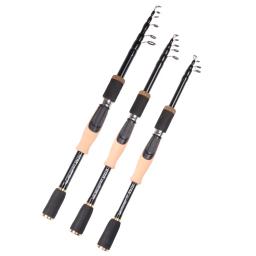 Alimentador De Fibra De Carbono para Isca De Pesca, Spinning e Fundição Rod, Cortiça Durável, Punho De Madeira, Baitcasting, Travel Tackle, 1.6m, 1.8m, 2.1m, 2.4m - Image 1