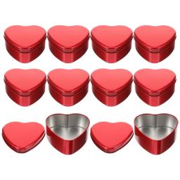 10 pçs coração latas de metal metal doces caixas de chocolate caso latas recipientes com tampa para fazer doces roxo 9x9x45cm - Image 3