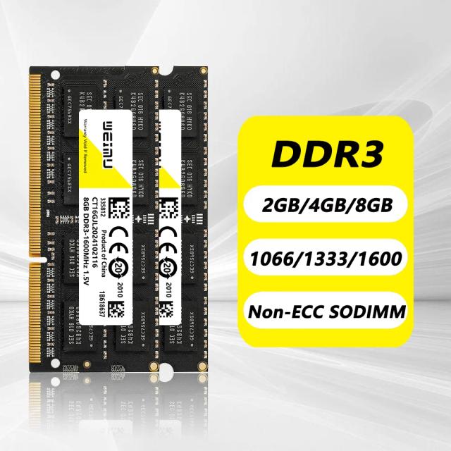 Memória RAM DDR3 DDR3L 4GB 8GB para Laptop - Alta Performance 1600MHz