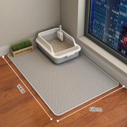 Impermeável dupla camada pet litter mat, caixa de vaso sanitário gato, areia antiderrapante, lavável suprimentos limpos - Image 6