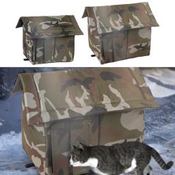 Outdoor Garden Pet House, Waterproof Cat Shelter, Cama de pano Oxford, Cama de sono profundo, Cachorro, Caverna do gatinho, Inverno - Image 1