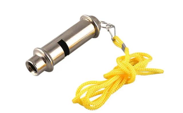 Apito Alto Portátil com Cordão para Árbitros e Salva-Vidas em Esportes ao Ar Livre