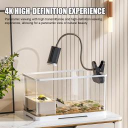 Tartaruga Tanque Répteis Terrários, Caixa De Alimentação Com Plataforma Basking, Aquário Aquático Tartaruga, Suprimentos De Terrários - Image 3