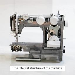 Máquina de costura pesada, 8 pontos embutidos, armação de metal, agulha dupla, multifuncional, 60W, casa, principiante, ferramentas de costura overlock - Image 4