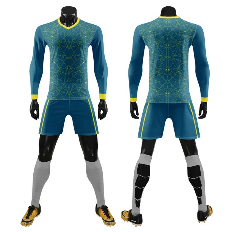 Sublimação Completa Uniforme De Futebol De Manga Comprida, respirável Desgaste Do Futebol, Custom Training Jersey, Camisa Goleiro, WO-X1104 - Image 1