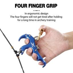 Arco e flecha composto Bow and Arrow Set, tiro profissional, Release Handle, Thumb Caliper, Gatilho Acessórios, 4 Finger Grip - Image 5