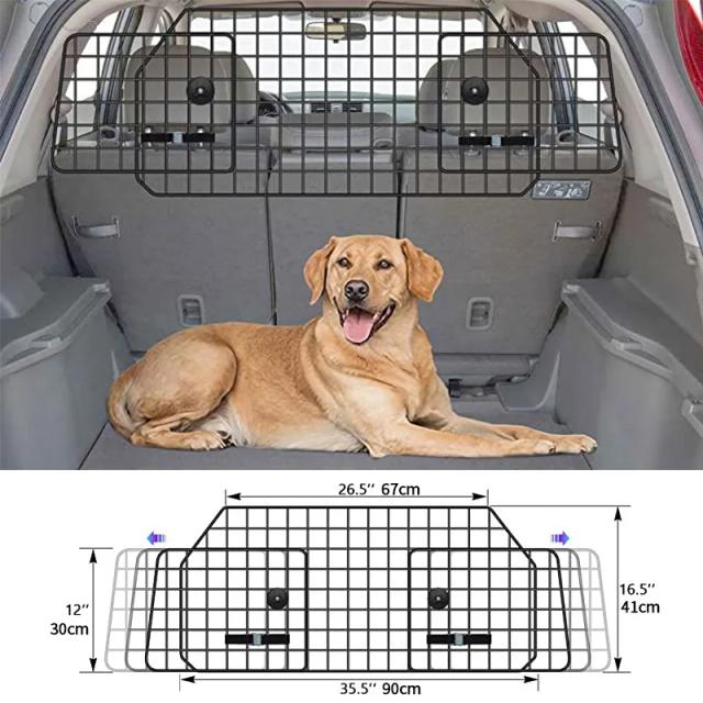 Cerca Dobrável Universal para Pets: Barreira para Van e Jeep com Isolamento Frontal e Traseiro