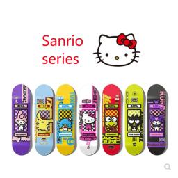 Sanrio Cartoon Skateboard Set para crianças e adultos, presentes profissionais, Hello Kitty, My Melody, Cinnamoroll, Kuromi, novo - Image 1