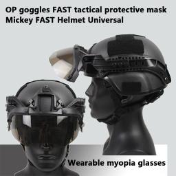 Óculos táticos ajustáveis Flip Capacete, Airsoft Paintball, Capacete RÁPIDO, À prova de vento, Anti Fog, CS Wargame Protection Goggles - Image 1
