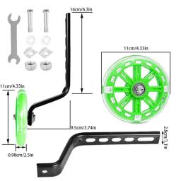 LED Mudo Rodas Auxiliares para Crianças, Roda de Treinamento, Flash, Ciclismo, Aprendizagem, Prática, Estabilizador, Luz Piscando, Bicicleta, 1 Par - Image 6