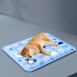 Tapete Confortável para Animais, Cama de Dissipação por Calor para Cães e Gatos, Longo Tempo, Arrefecer, Durável, Fácil Limpeza, 60cm x 90cm, Refrescante, Verão - Image 1