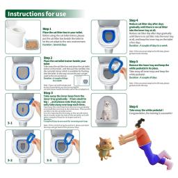 Kit de treinamento sanitário de plástico reutilizável para gatos, Toilet Trainer, Banheiro para cachorro, Tapete de areia, Produto de limpeza, Melhor - Image 2