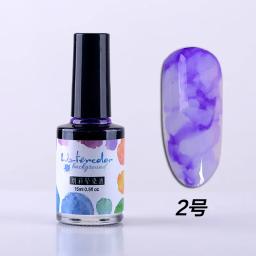 Aquarela esmaltes arte decoração, tinta DIY florescendo gel, mancha de fumaça, verniz manicure, efeito mármore, 15ml - Image 3