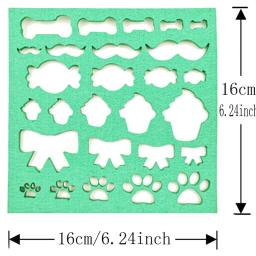 7 pçs colorido multi forma adorável padrão diy modelo de feltro agulha apliques molde felting estêncil artesanato ferramenta para iniciante - Image 2