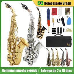 SLADE-Saxofone Soprano Profissional com Caixa, Corpo De Latão, Sax Plano B, Instrumento De Soprano, Reeds Peças e Acessórios - Image 1