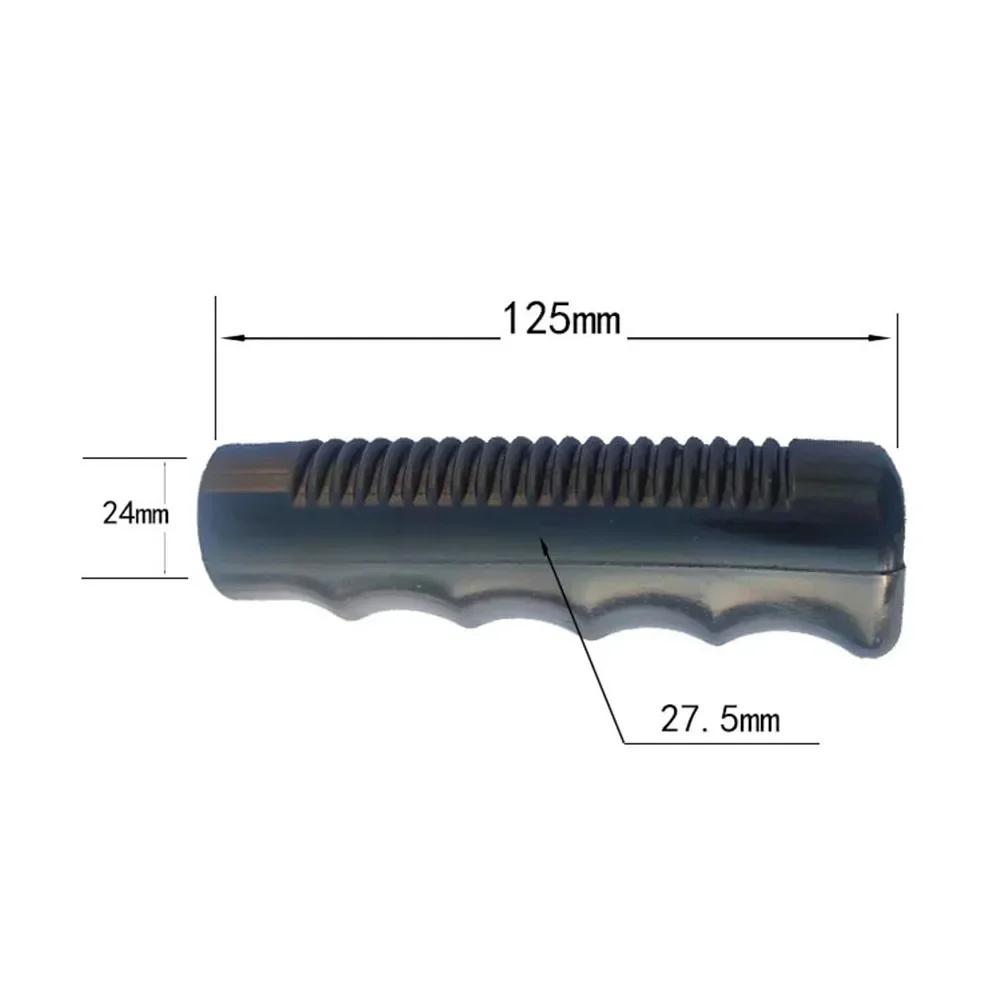 Alças de borracha antiderrapantes para substituição de carrinho de mão, tubos redondos, tampa preta do punho do PVC, peça industrial da ferramenta, 2pcs - Image 1