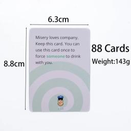 Vamos beber bêbado jogo de cartas na caixa, versão em inglês para festas, jogos Borad, 8,8x6,3 cm, 88 pcs - Image 4