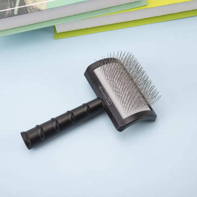 Escova Longa Pin Slicker para Cães com Pelos Compridos - Ideal para Poodles e Doodles, Remove Pelos Soltos e Facilita o Grooming